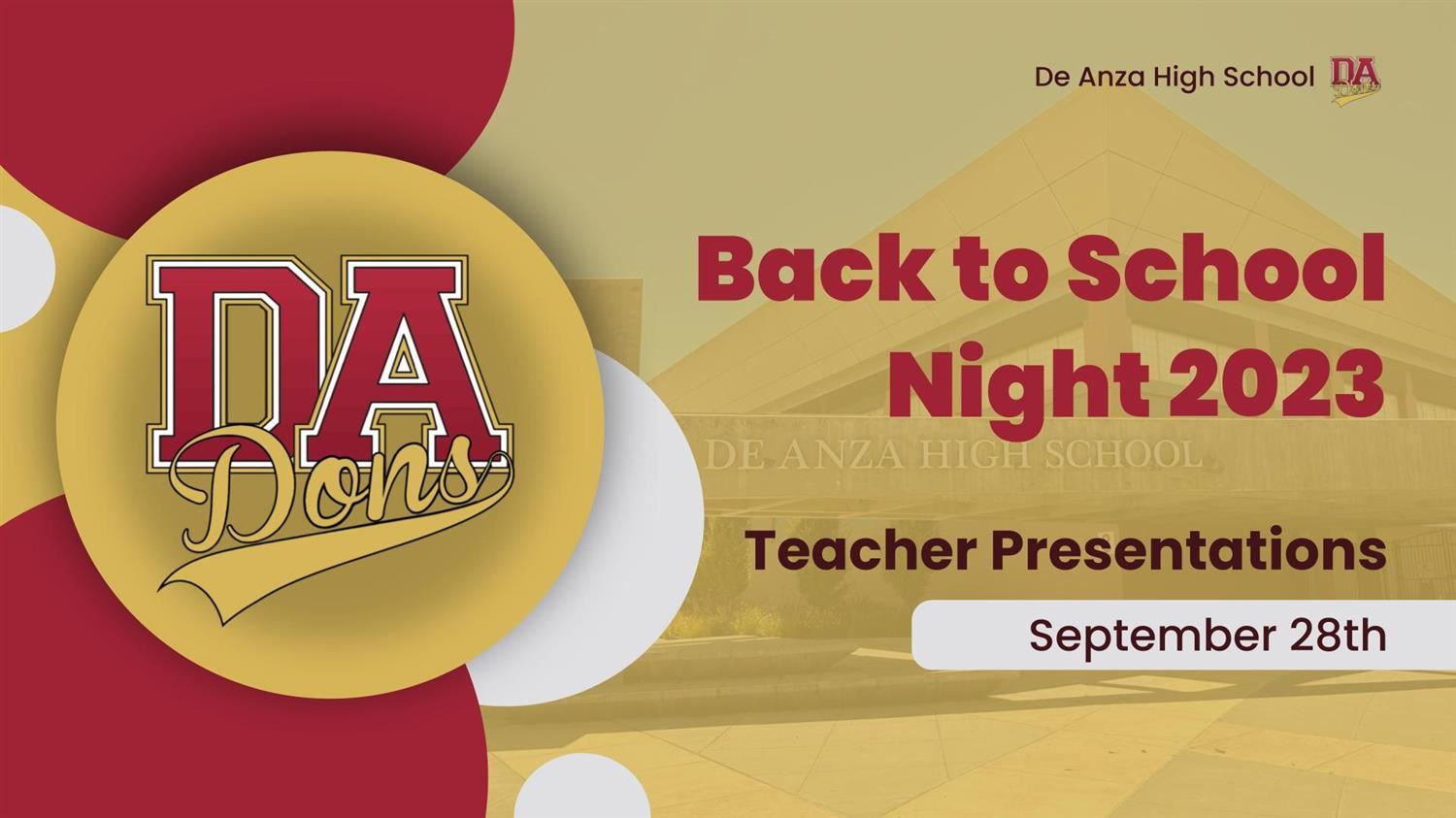  Back to School Night 2023